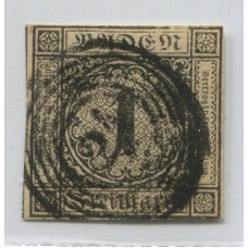 ALEMANIA 1853 BADEN Yv. 5 MUY LINDO SELLO CLASICO 35 EUROS